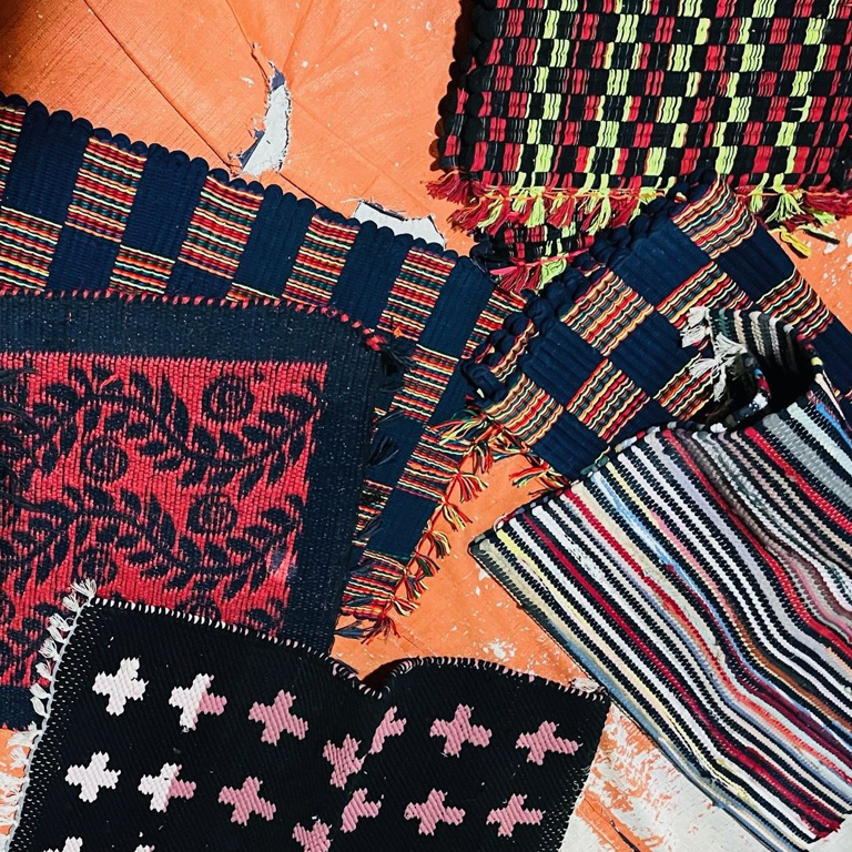 Floormats made by the women workers at Baliadanghi.